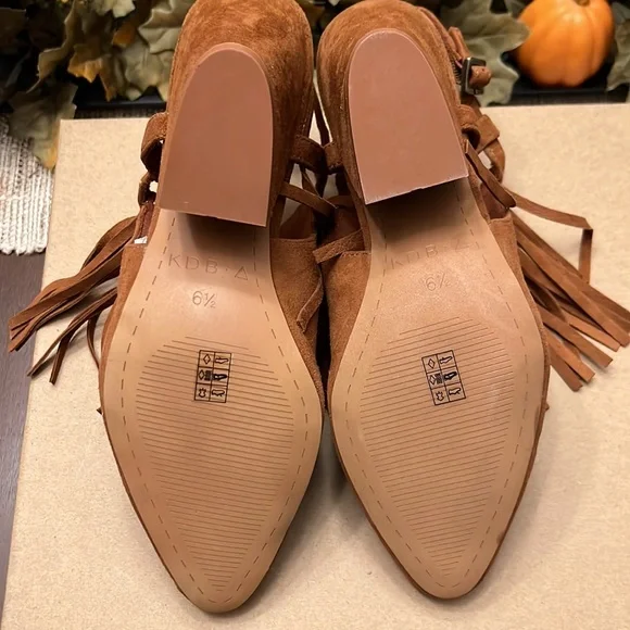 Kelsi Dagger Brooklyn Ilona suede bootie with fringe - Picture 5 of 7